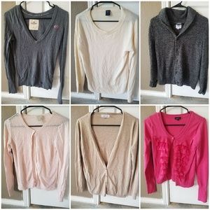 Lot of 14 sweater and cardigans